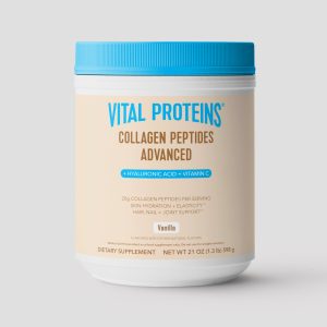 Vanilla Collagen Peptides Advanced – with Hyaluronic Acid u0026 Vitamin C – 21oz